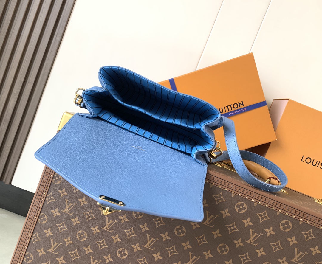 LV高仿藍色壓紋Pochette Metis郵差包女包| 8 LV高仿藍色壓紋Pochette Metis郵差包女包