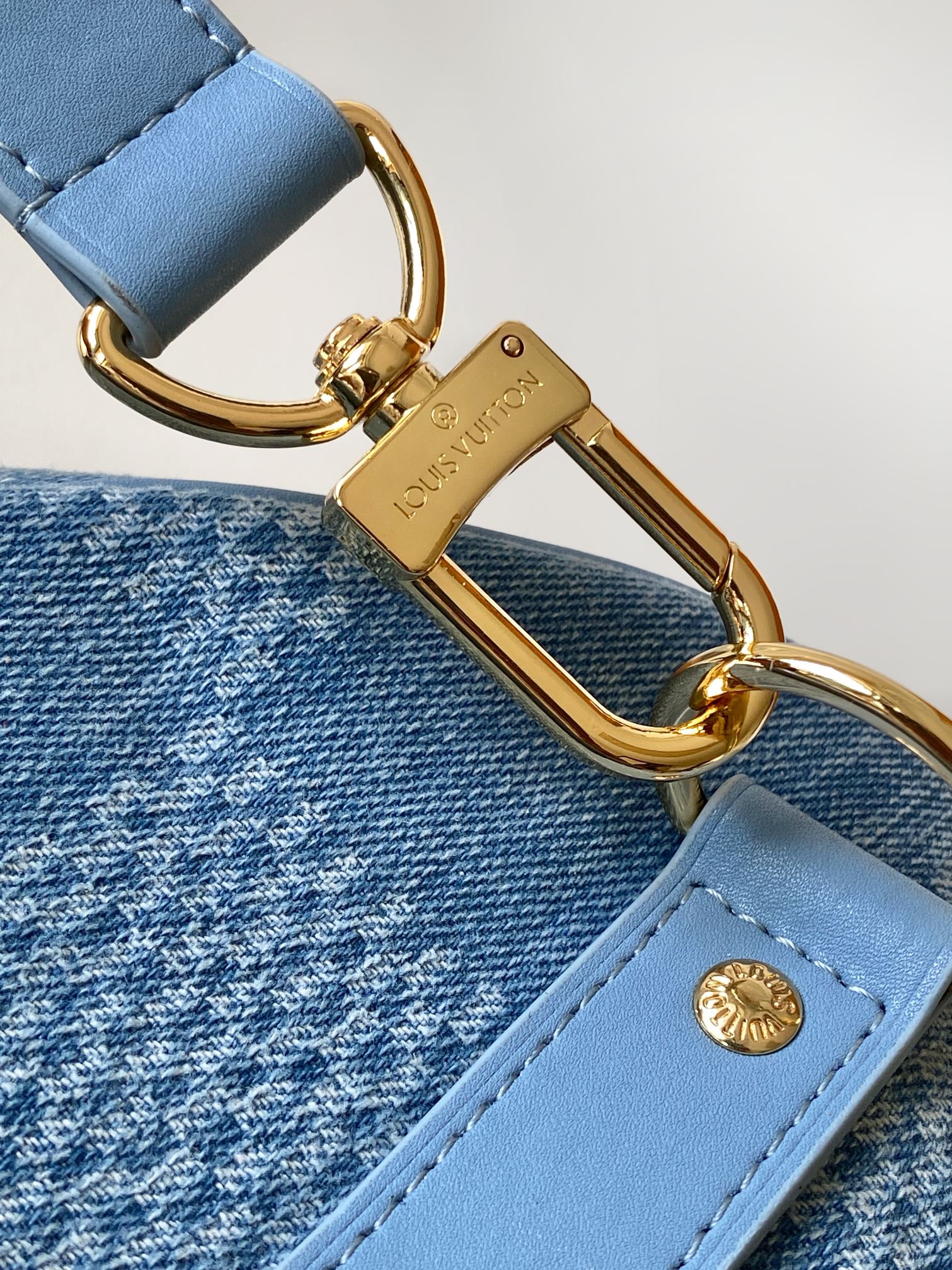 LVA貨 Damier Denim 牛仔棋盤格 Keepall 旅行袋 大容量手提行李包| 9 LVA貨 Damier Denim 牛仔棋盤格 Keepall 旅行袋 大容量手提行李包