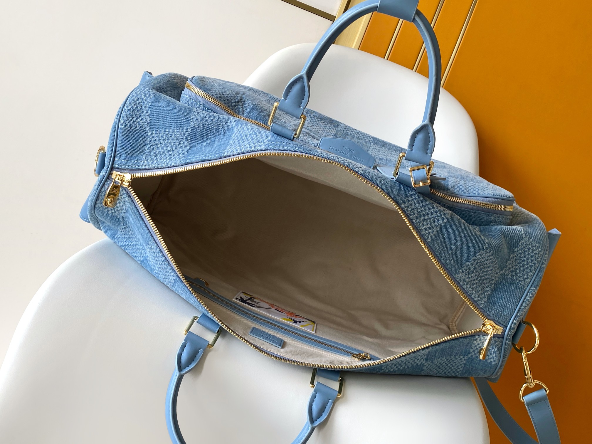 LVA貨 Damier Denim 牛仔棋盤格 Keepall 旅行袋 大容量手提行李包| 8 LVA貨 Damier Denim 牛仔棋盤格 Keepall 旅行袋 大容量手提行李包