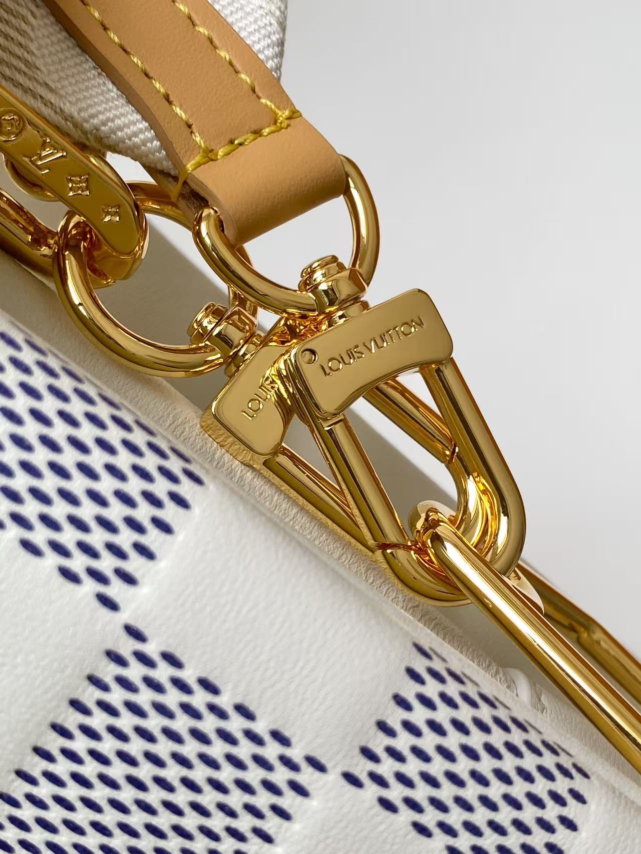 LV高仿 Damier Azur 白棋盤格鏈條包 女士肩背包 斜背精品小包| 9 LV高仿 Damier Azur 白棋盤格鏈條包 女士肩背包 斜背精品小包