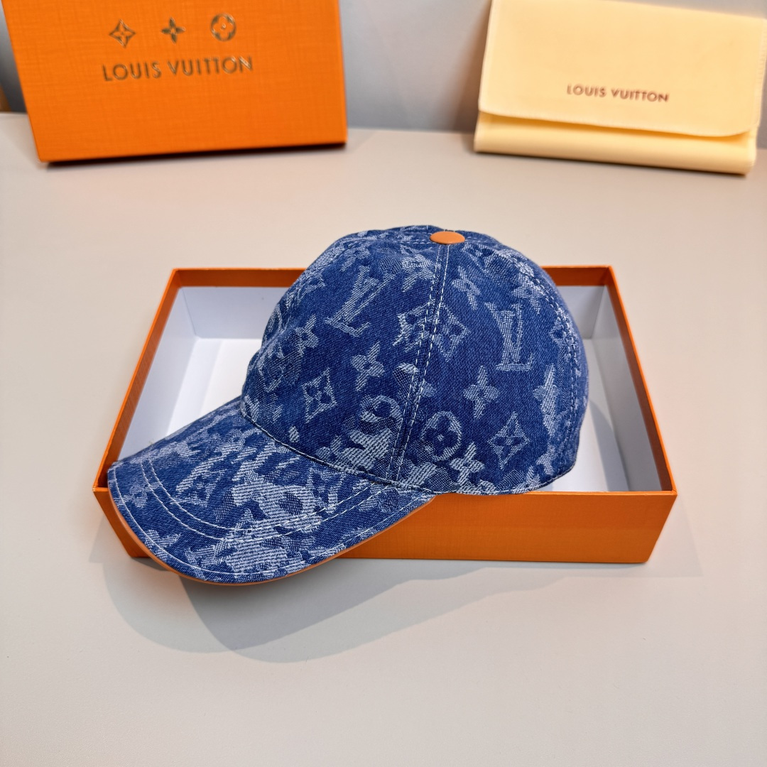LV高仿丹寧老花棒球帽復古水洗休閒鴨舌帽| 14 LV高仿丹寧老花棒球帽復古水洗休閒鴨舌帽