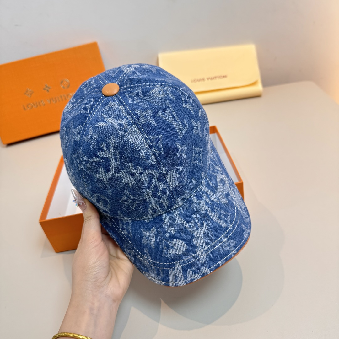 LV高仿丹寧老花棒球帽復古水洗休閒鴨舌帽| 12 LV高仿丹寧老花棒球帽復古水洗休閒鴨舌帽
