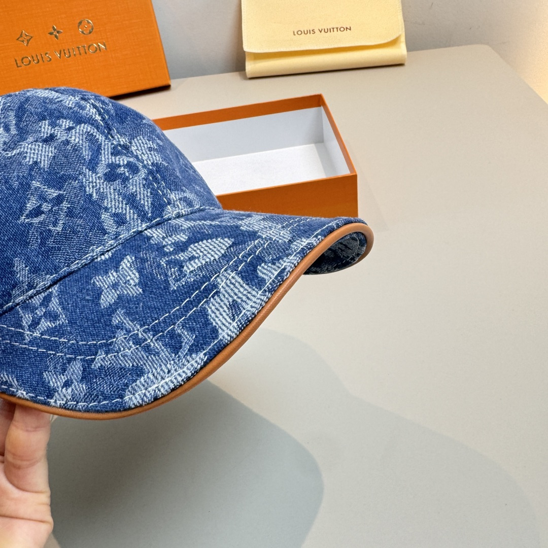 LV高仿丹寧老花棒球帽復古水洗休閒鴨舌帽| 10 LV高仿丹寧老花棒球帽復古水洗休閒鴨舌帽