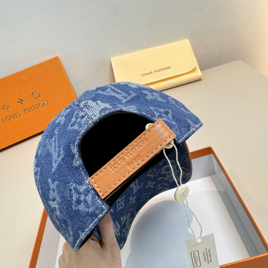 LV高仿丹寧老花棒球帽復古水洗休閒鴨舌帽| 8 LV高仿丹寧老花棒球帽復古水洗休閒鴨舌帽