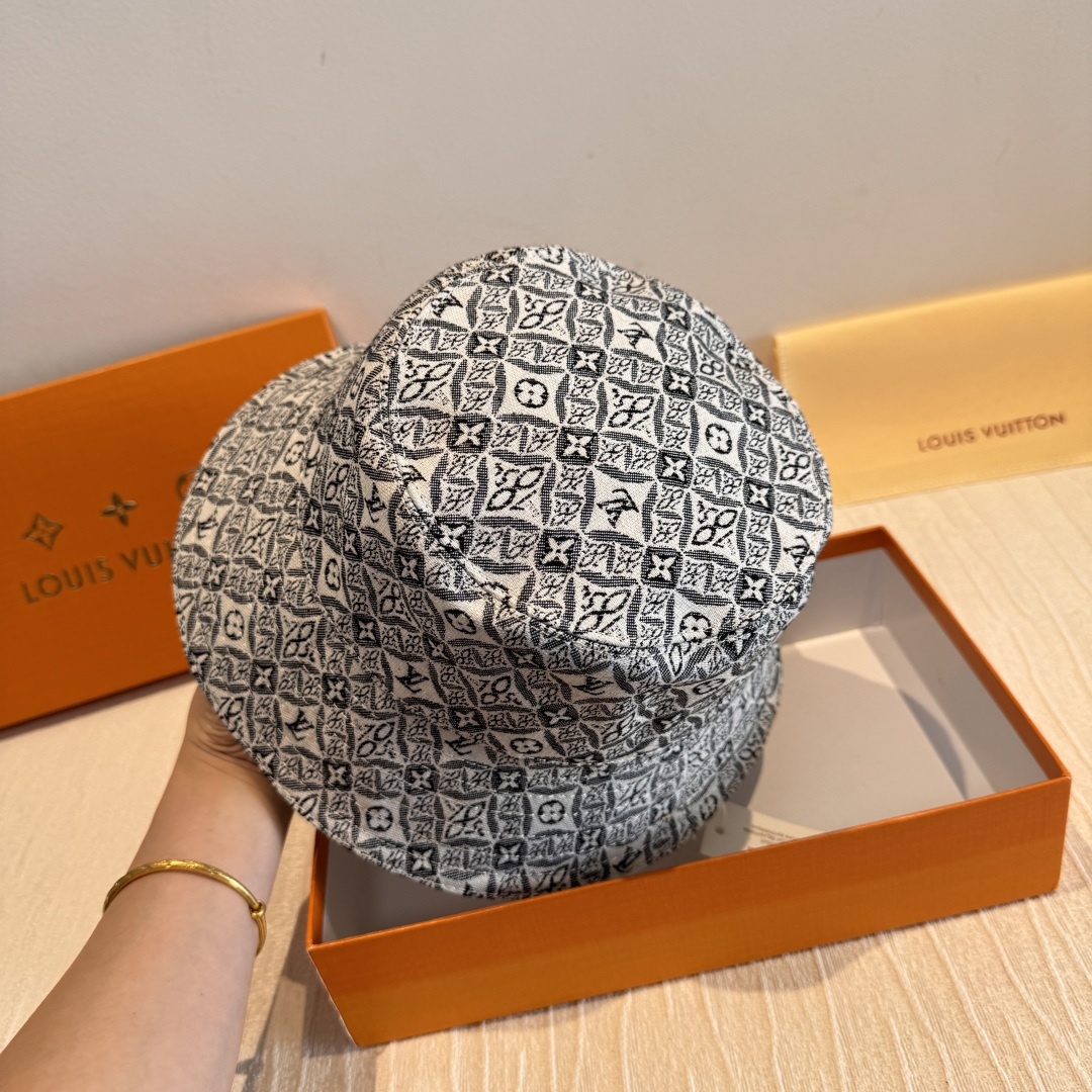 LV高仿滿版老花漁夫帽復古街頭休閒遮陽帽| 10 LV高仿滿版老花漁夫帽復古街頭休閒遮陽帽