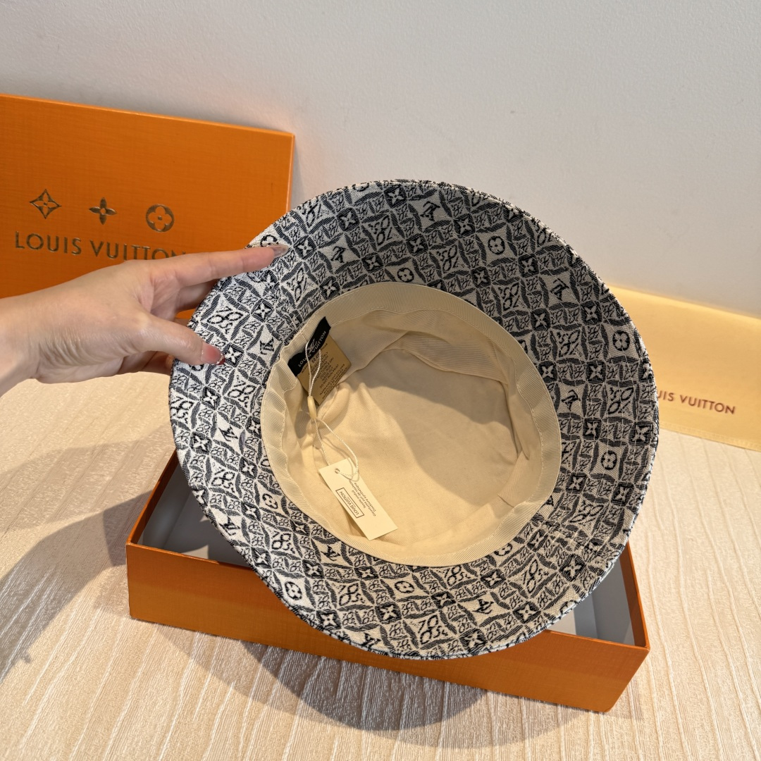 LV高仿滿版老花漁夫帽復古街頭休閒遮陽帽| 9 LV高仿滿版老花漁夫帽復古街頭休閒遮陽帽