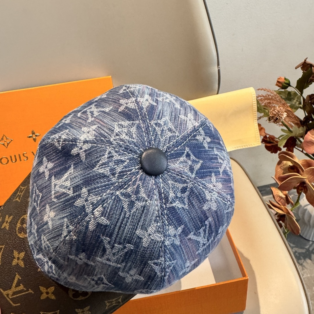 LV高仿拼接老花牛仔棒球帽精品潮流鴨舌帽| 11 LV高仿拼接老花牛仔棒球帽精品潮流鴨舌帽