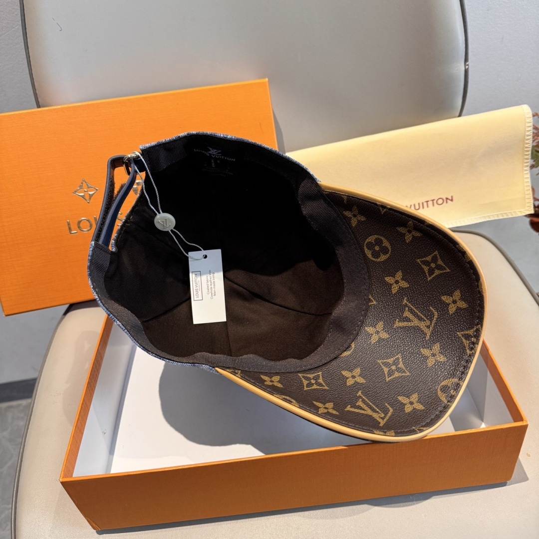LV高仿拼接老花牛仔棒球帽精品潮流鴨舌帽| 9 LV高仿拼接老花牛仔棒球帽精品潮流鴨舌帽