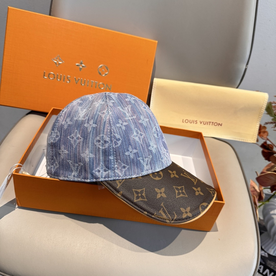 LV高仿Monogram拼接丹寧棒球帽時尚百搭男女款| 13 LV高仿Monogram拼接丹寧棒球帽時尚百搭男女款