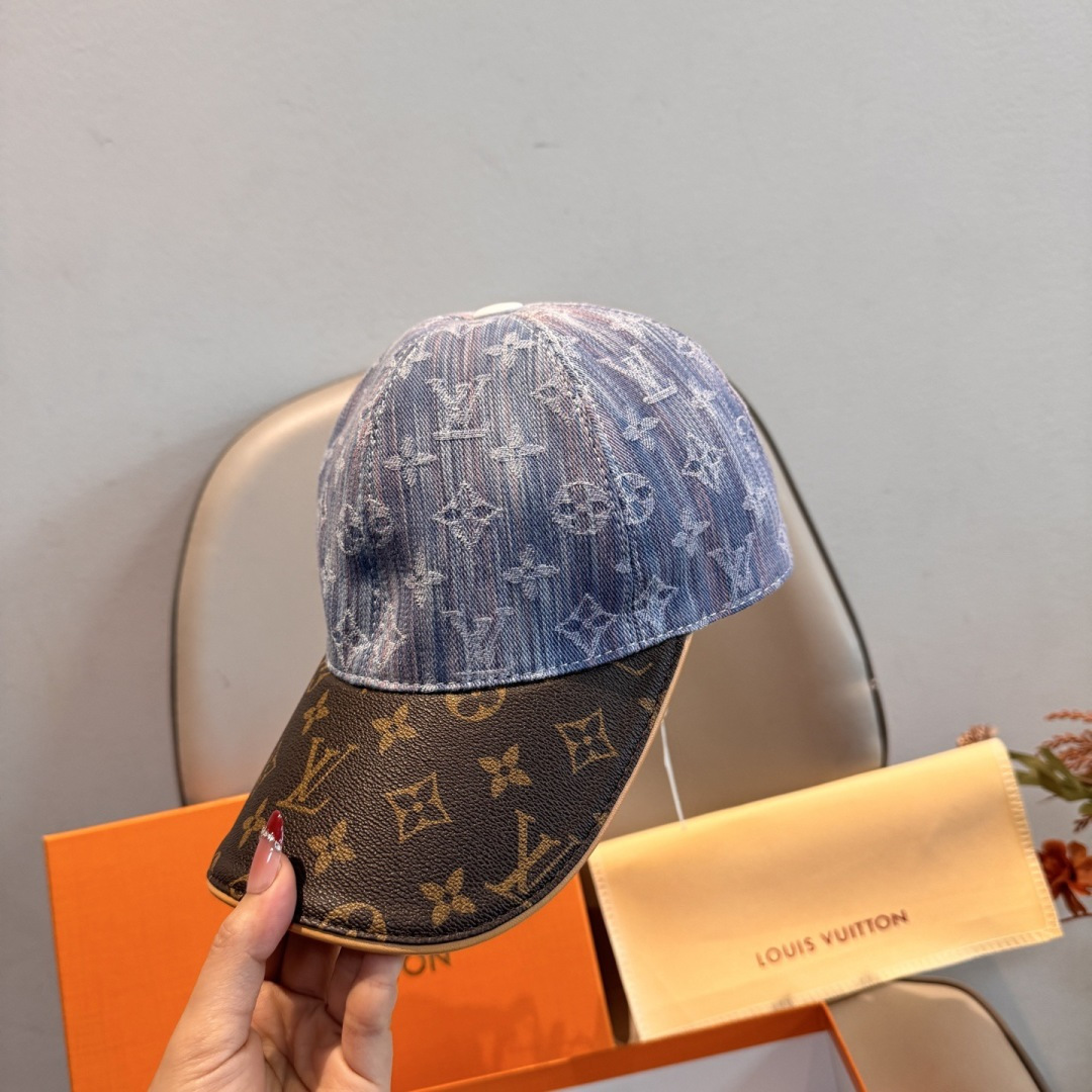 LV高仿Monogram拼接丹寧棒球帽時尚百搭男女款| 11 LV高仿Monogram拼接丹寧棒球帽時尚百搭男女款