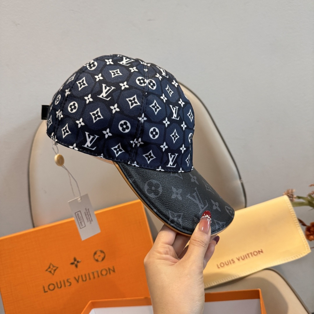 LV高仿深藍幾何Monogram棒球帽潮流精品男女款| 12 LV高仿深藍幾何Monogram棒球帽潮流精品男女款