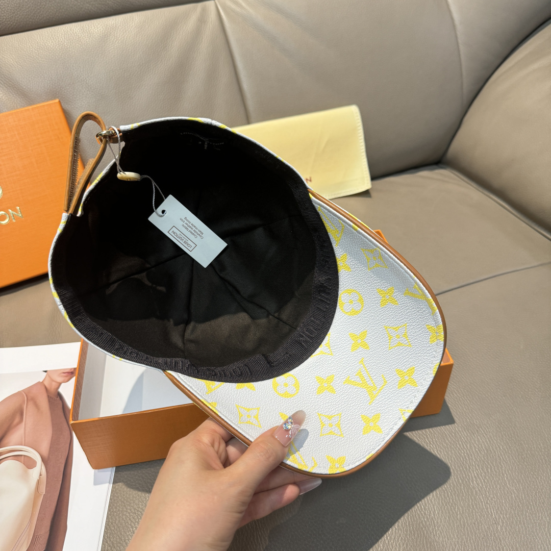 LV一比一白黃Monogram棒球帽精品百搭潮流款| 10 LV一比一白黃Monogram棒球帽精品百搭潮流款