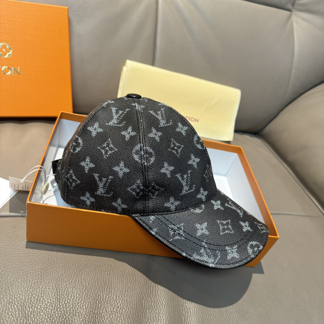 LV高仿黑灰Monogram棒球帽精品休閒百搭款| 14 LV高仿黑灰Monogram棒球帽精品休閒百搭款