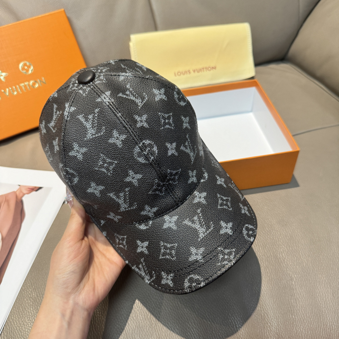 LV高仿黑灰Monogram棒球帽精品休閒百搭款| 13 LV高仿黑灰Monogram棒球帽精品休閒百搭款