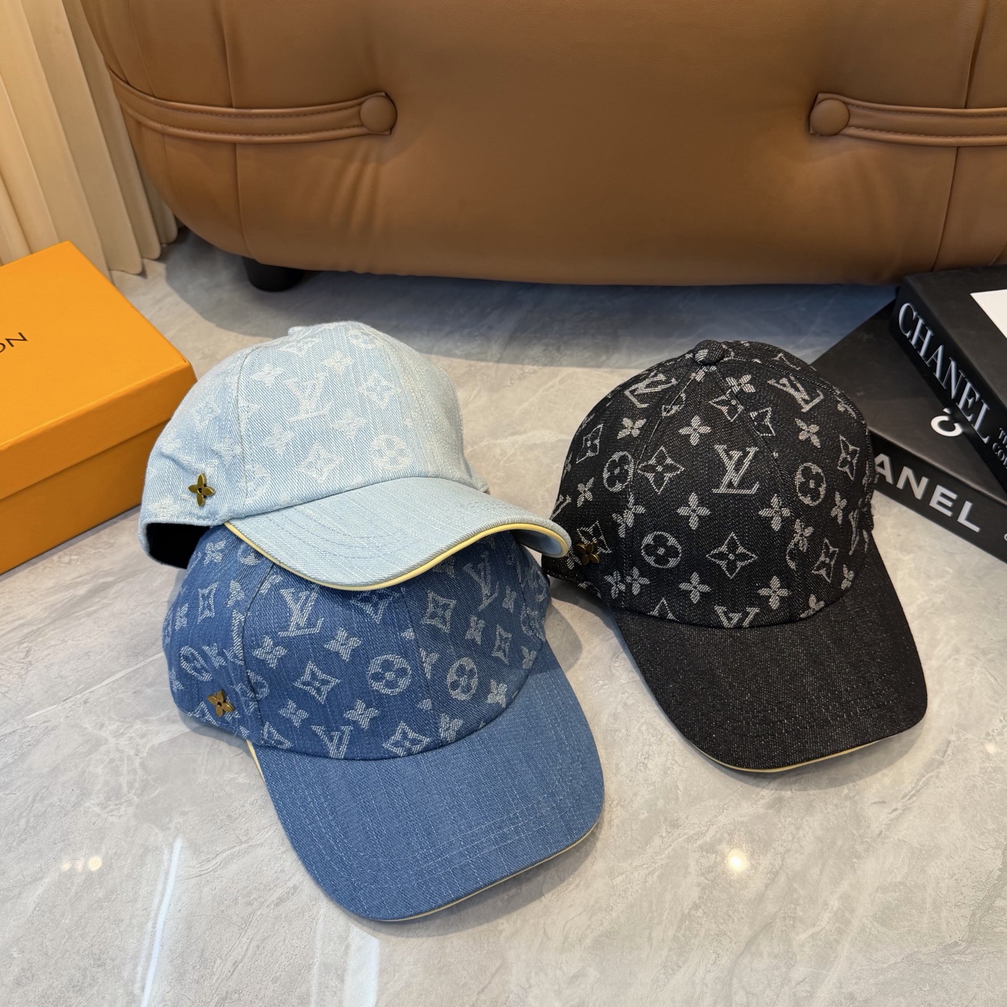 LV高仿淺藍丹寧Monogram棒球帽潮流精品帽| 7 LV高仿淺藍丹寧Monogram棒球帽潮流精品帽