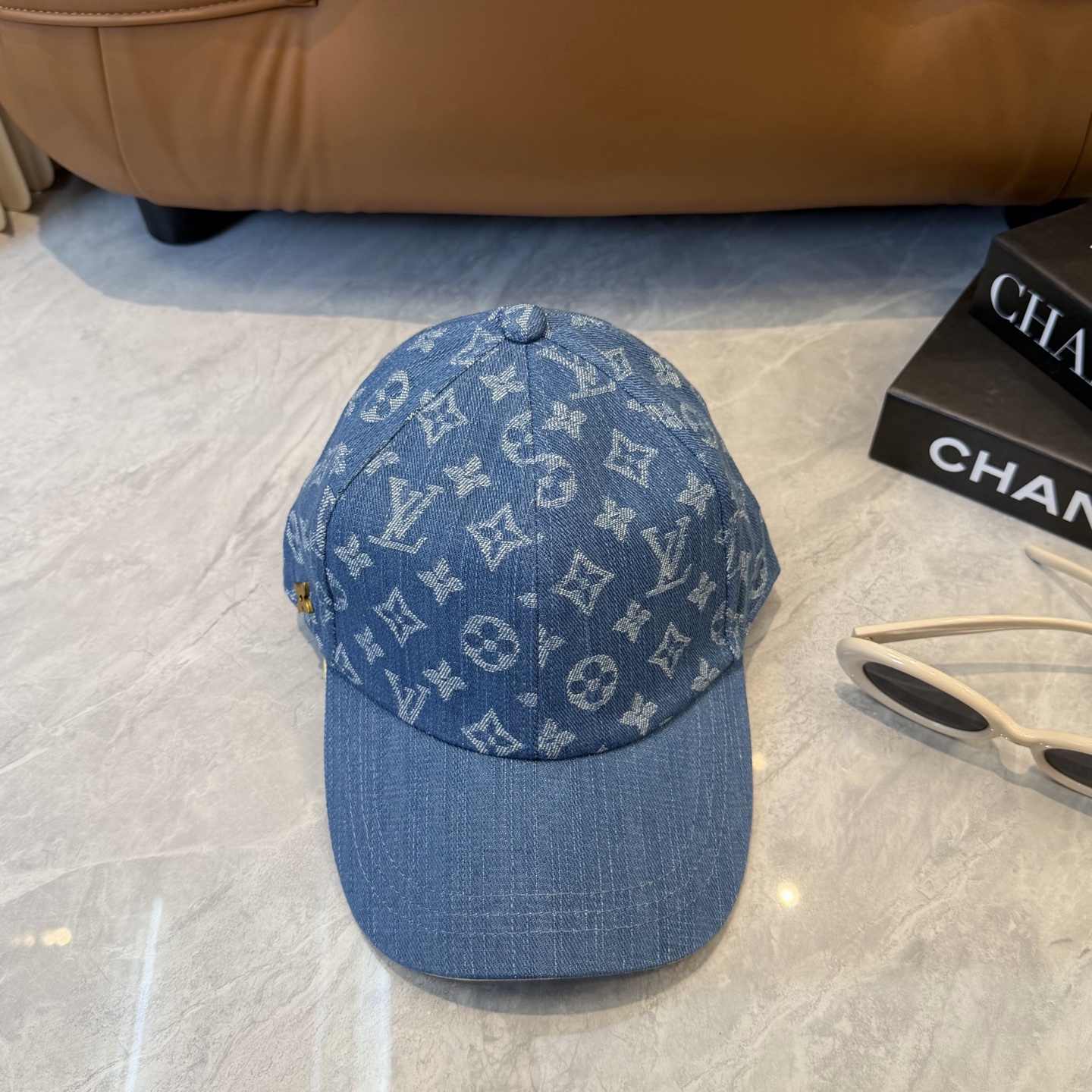 LV原單藍色丹寧Monogram鴨舌帽精品休閒款| 11 LV原單藍色丹寧Monogram鴨舌帽精品休閒款