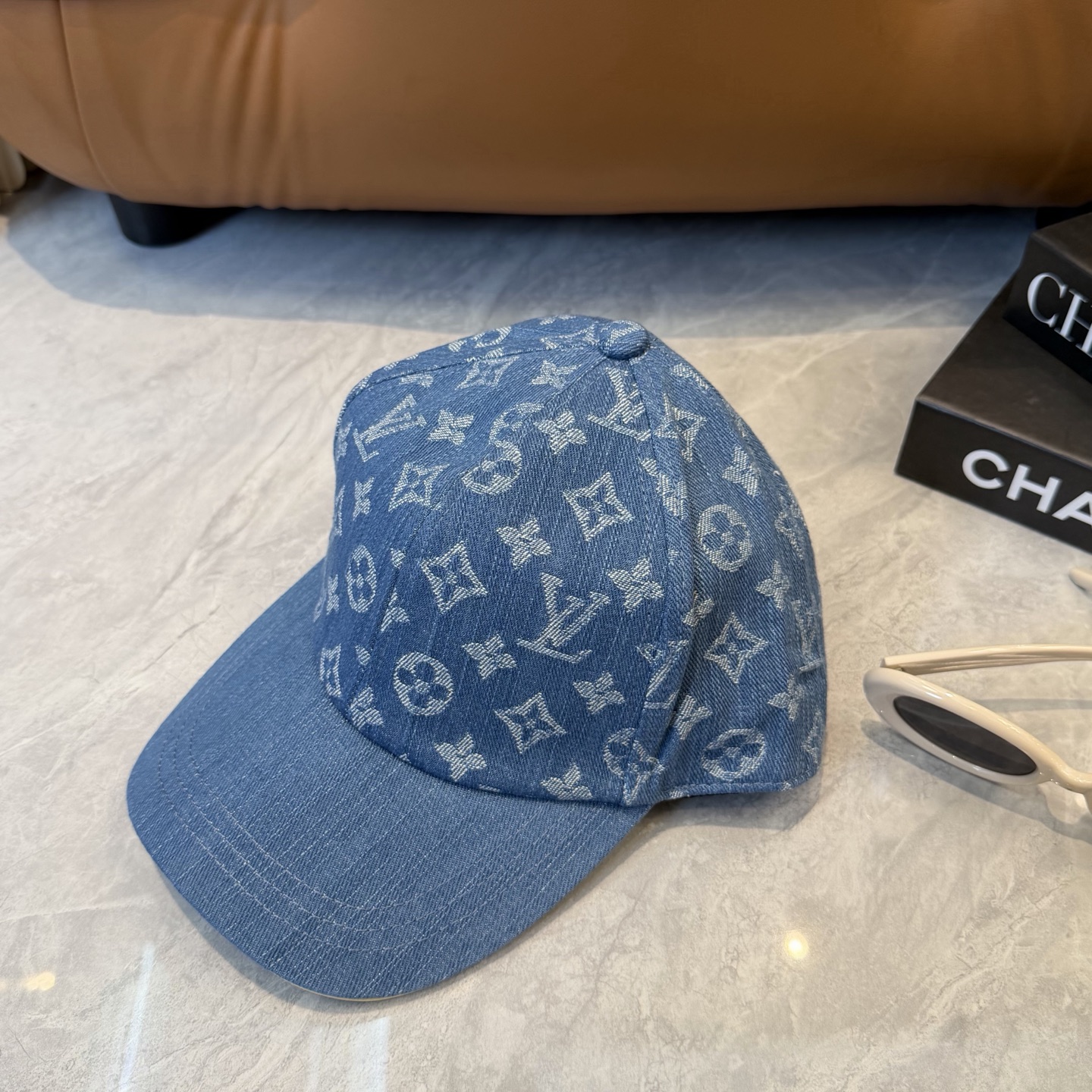 LV原單藍色丹寧Monogram鴨舌帽精品休閒款| 10 LV原單藍色丹寧Monogram鴨舌帽精品休閒款