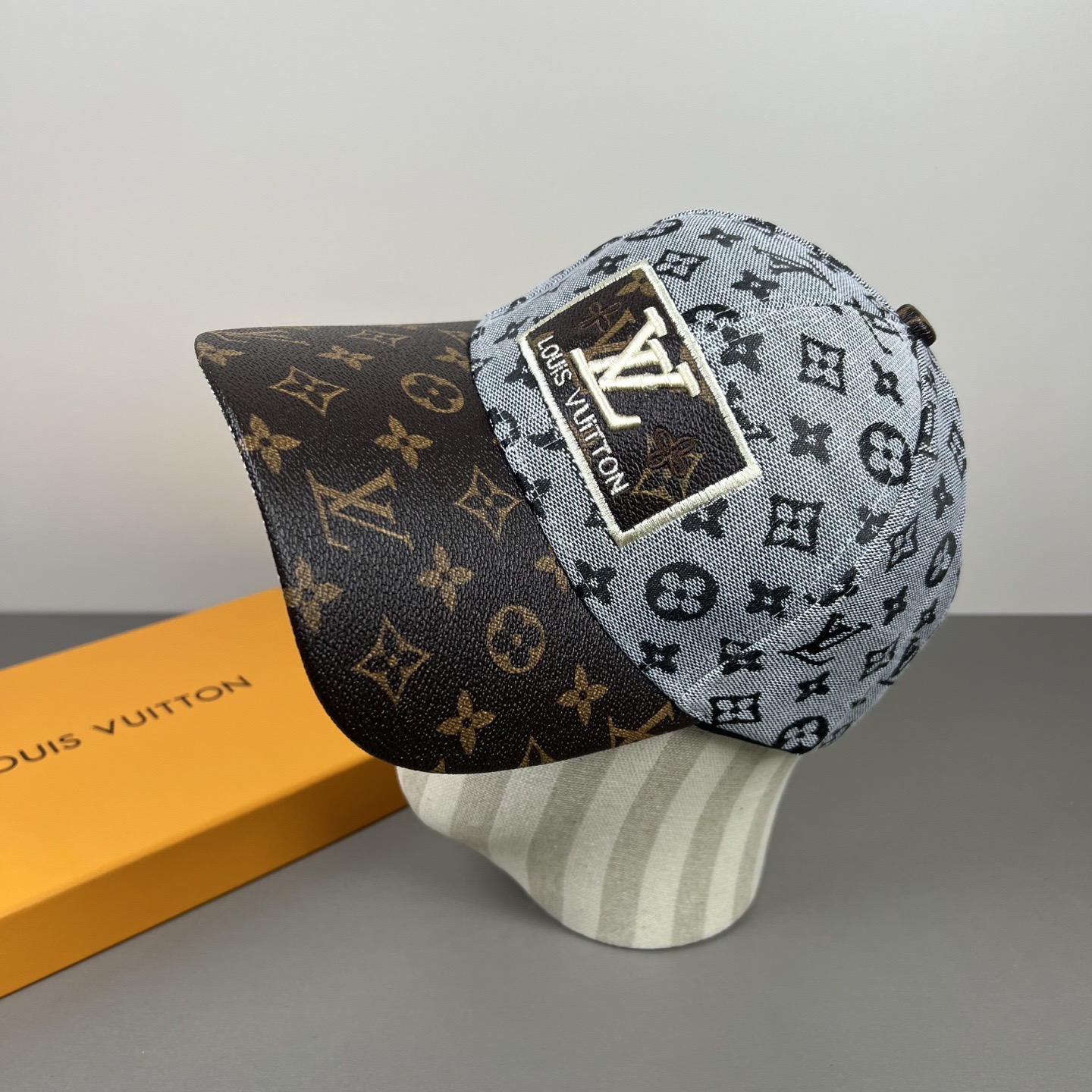 LV高仿Monogram拼接棒球帽時尚百搭鴨舌帽| 13 LV高仿Monogram拼接棒球帽時尚百搭鴨舌帽