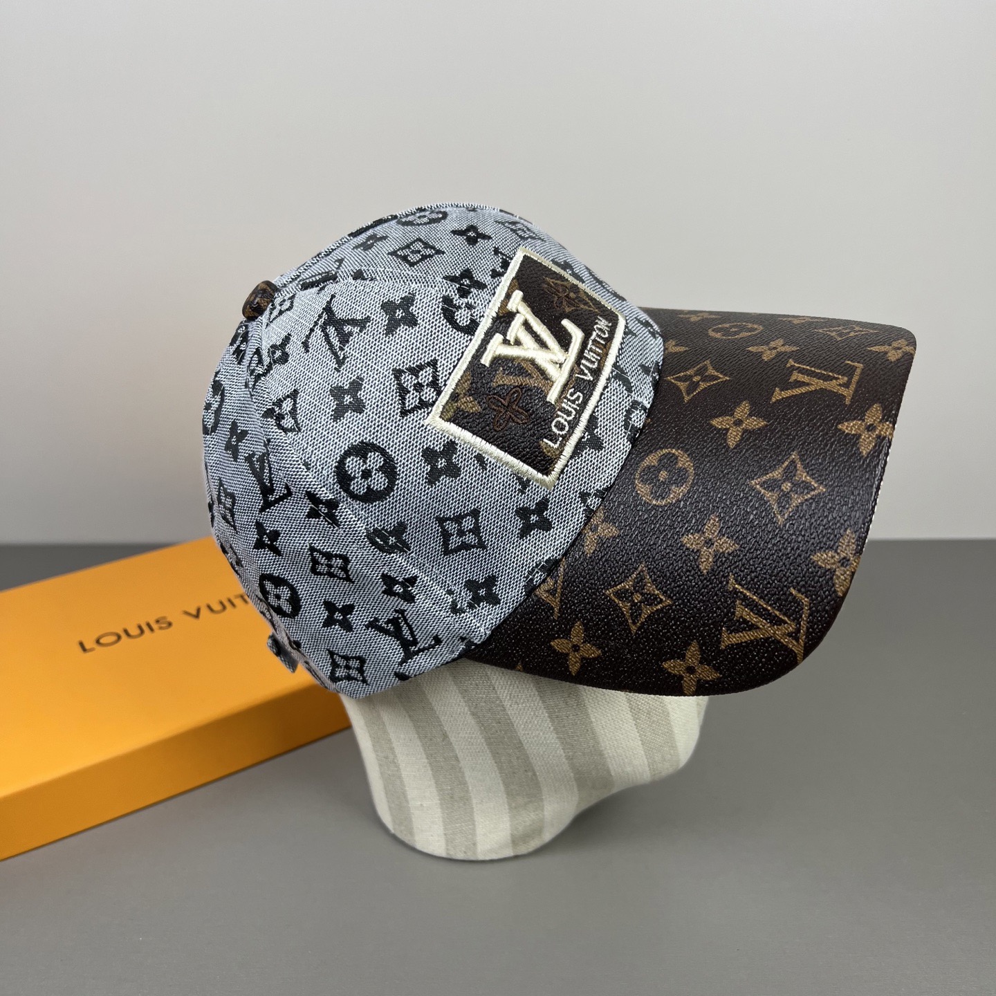 LV高仿Monogram拼接棒球帽時尚百搭鴨舌帽| 9 LV高仿Monogram拼接棒球帽時尚百搭鴨舌帽