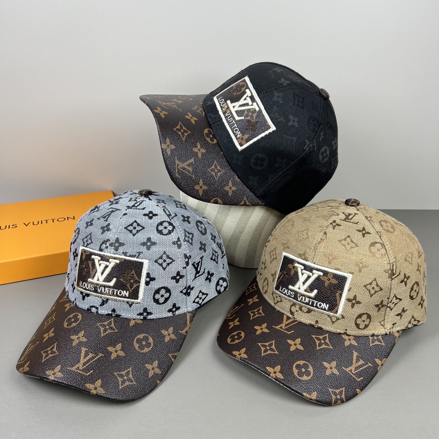 LV高仿Monogram拼接棒球帽時尚百搭鴨舌帽| 7 LV高仿Monogram拼接棒球帽時尚百搭鴨舌帽