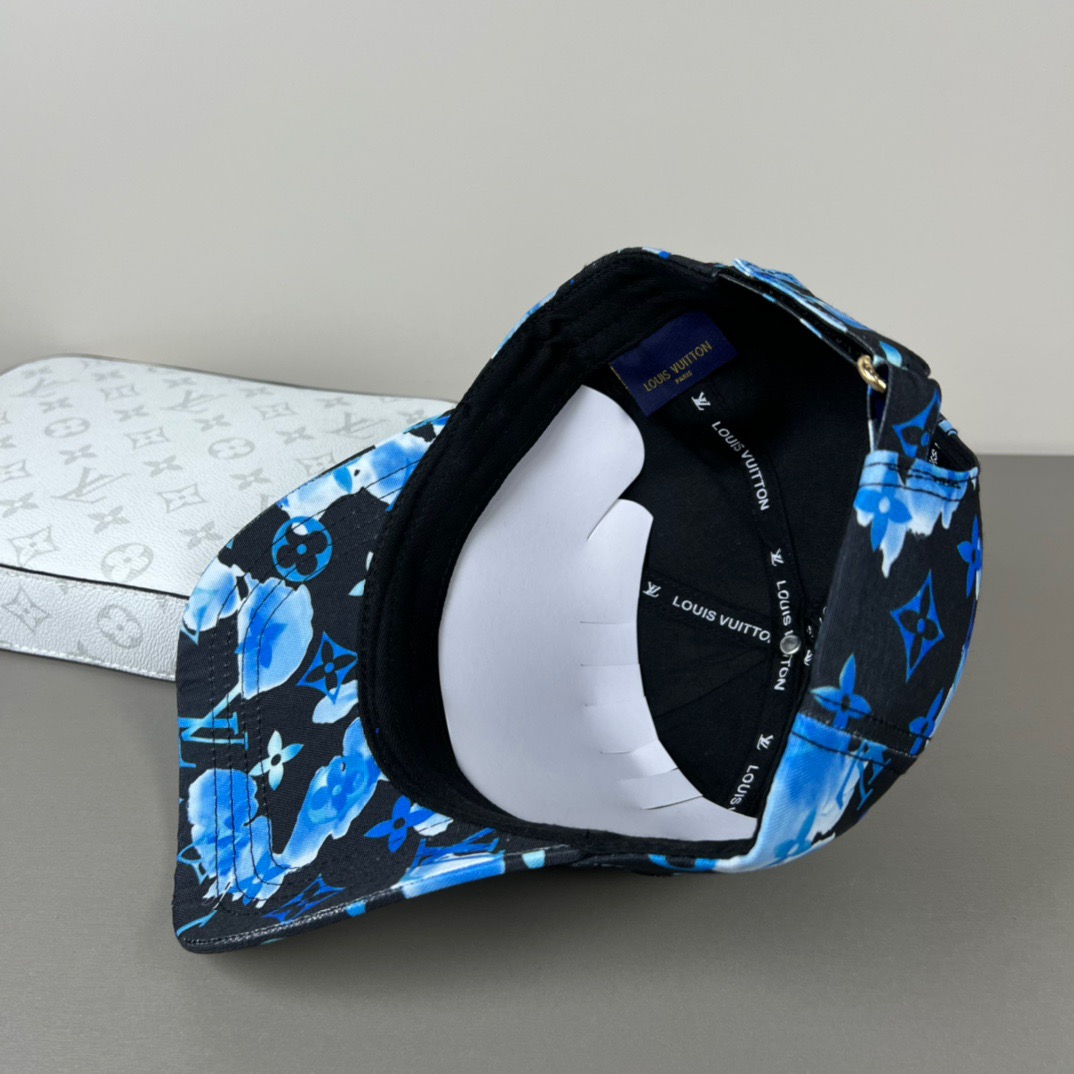 LV高仿藍色水彩Monogram棒球帽潮流精品帽| 9 LV高仿藍色水彩Monogram棒球帽潮流精品帽