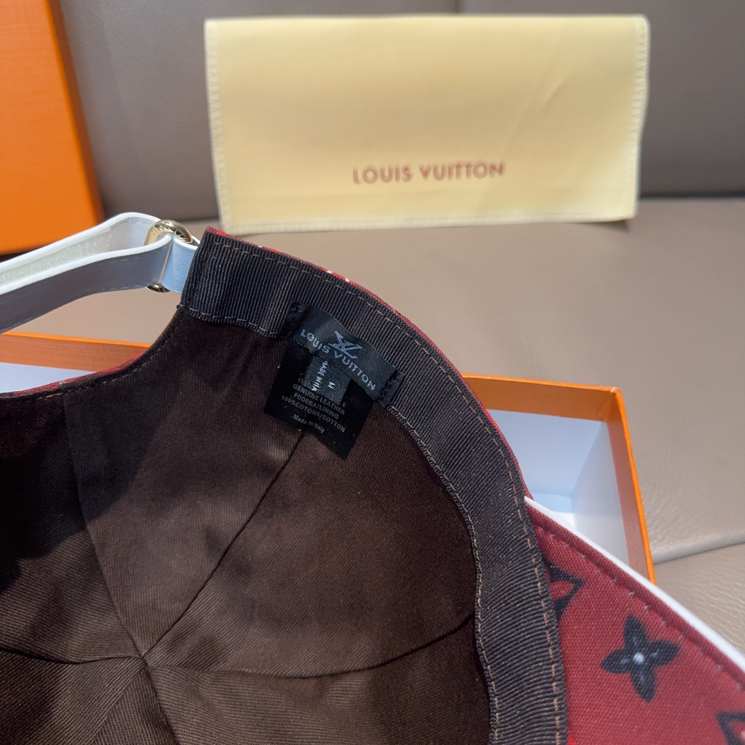 LV高仿酒紅Monogram潮流棒球帽精品帽款| 9 LV高仿酒紅Monogram潮流棒球帽精品帽款
