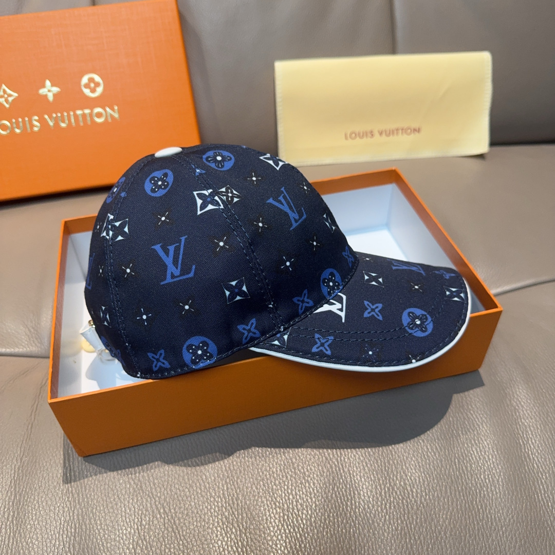 LV原單深藍Monogram精品棒球帽時尚百搭款| 13 LV原單深藍Monogram精品棒球帽時尚百搭款