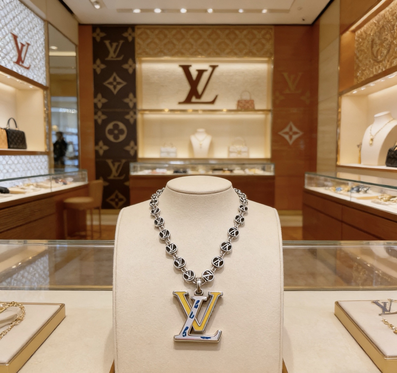 LV高仿圓珠LOGO長鏈項鍊 高級質感百搭男女精品飾品| 12 LV高仿圓珠LOGO長鏈項鍊 高級質感百搭男女精品飾品
