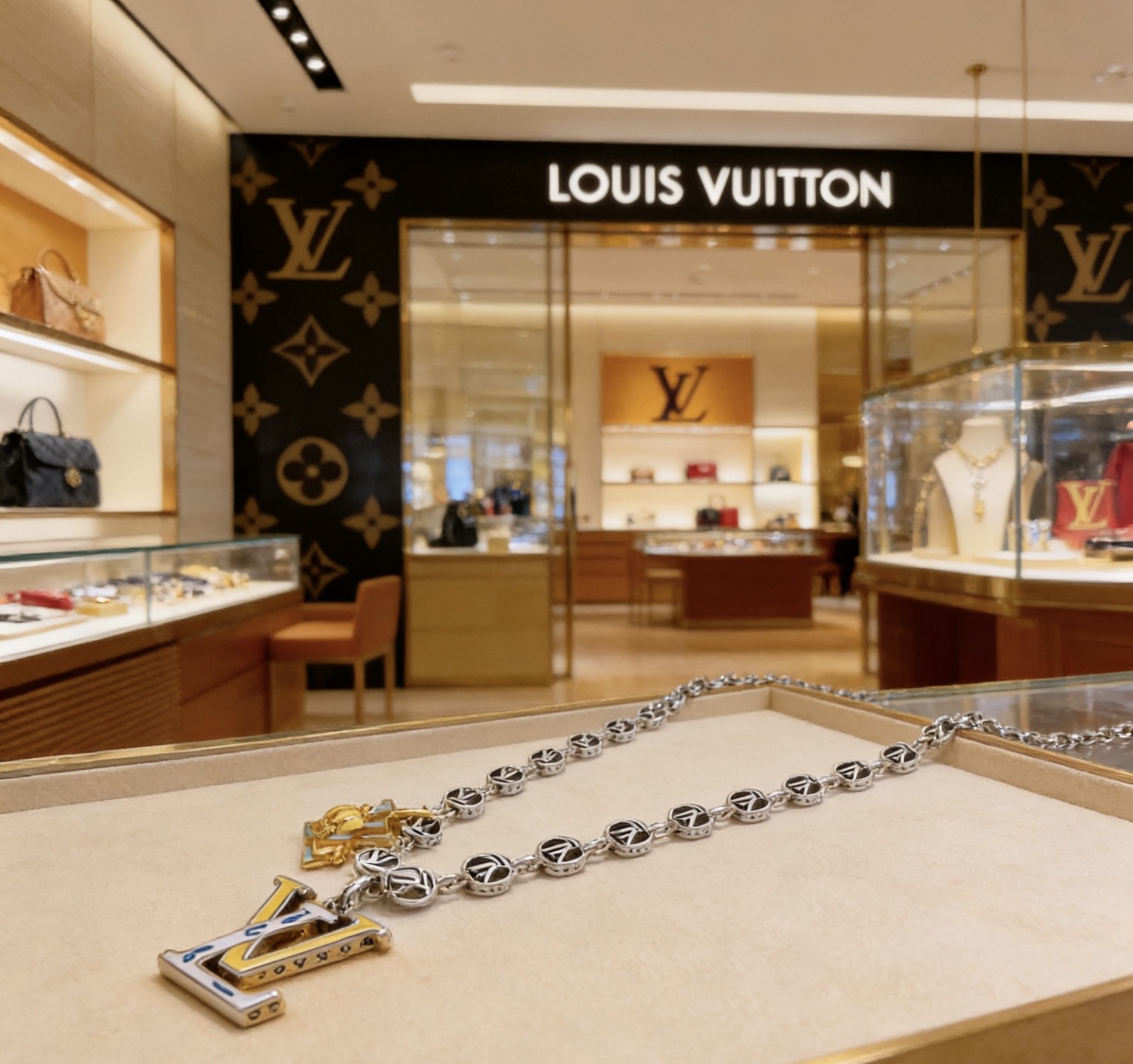 LV高仿圓珠LOGO長鏈項鍊 高級質感百搭男女精品飾品| 8 LV高仿圓珠LOGO長鏈項鍊 高級質感百搭男女精品飾品