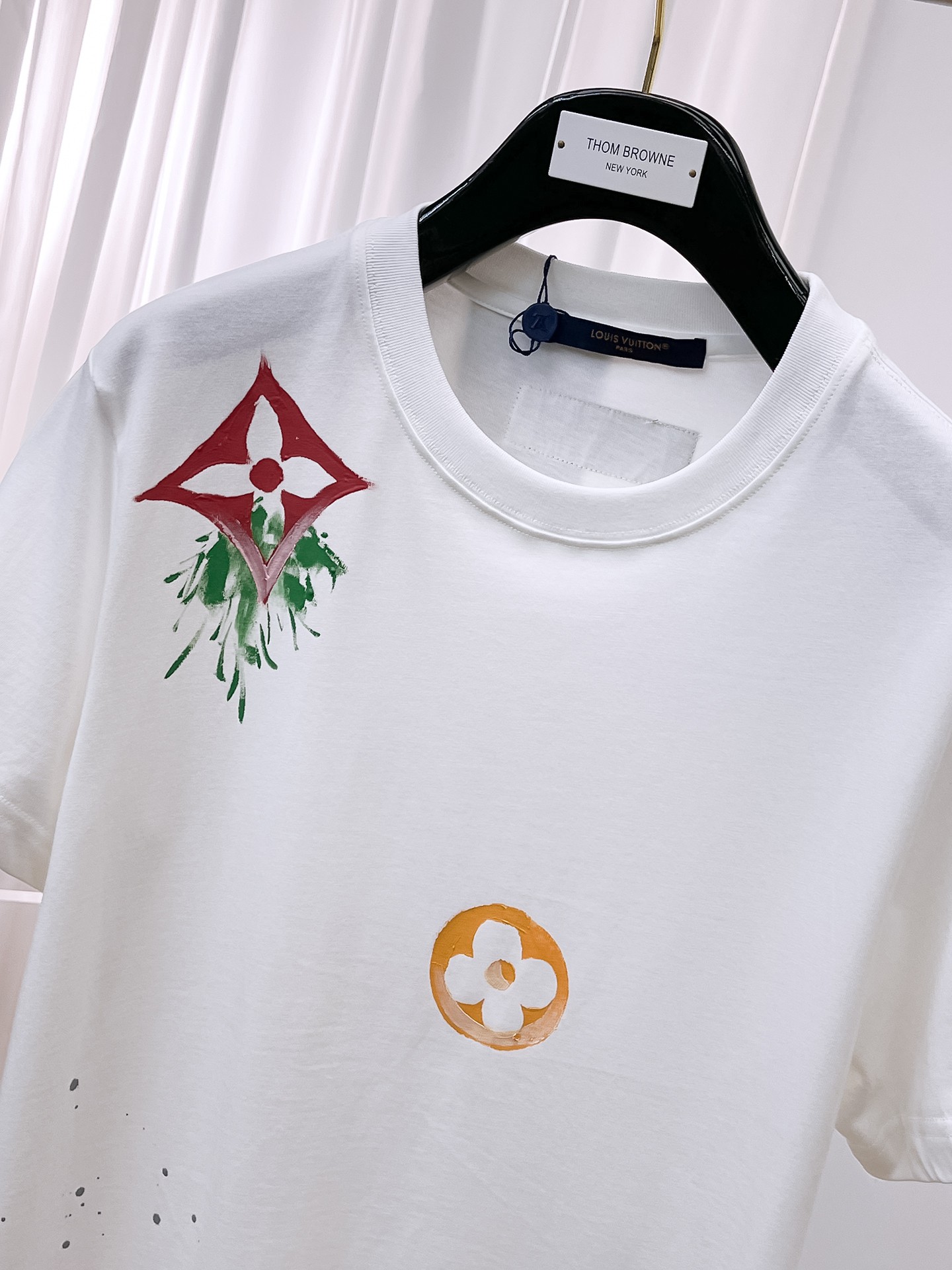 LV A貨 男款 彩色花卉Logo短袖T恤 百搭潮流休閒款| 13 LV A貨 男款 彩色花卉Logo短袖T恤 百搭潮流休閒款