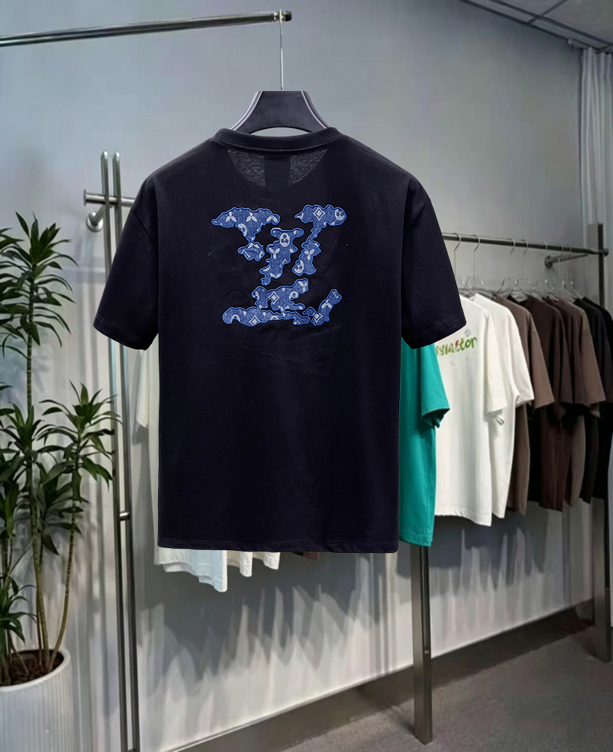 LV A貨男款工具刺繡短袖T恤 黑色精品潮流款| 14 LV A貨男款工具刺繡短袖T恤 黑色精品潮流款