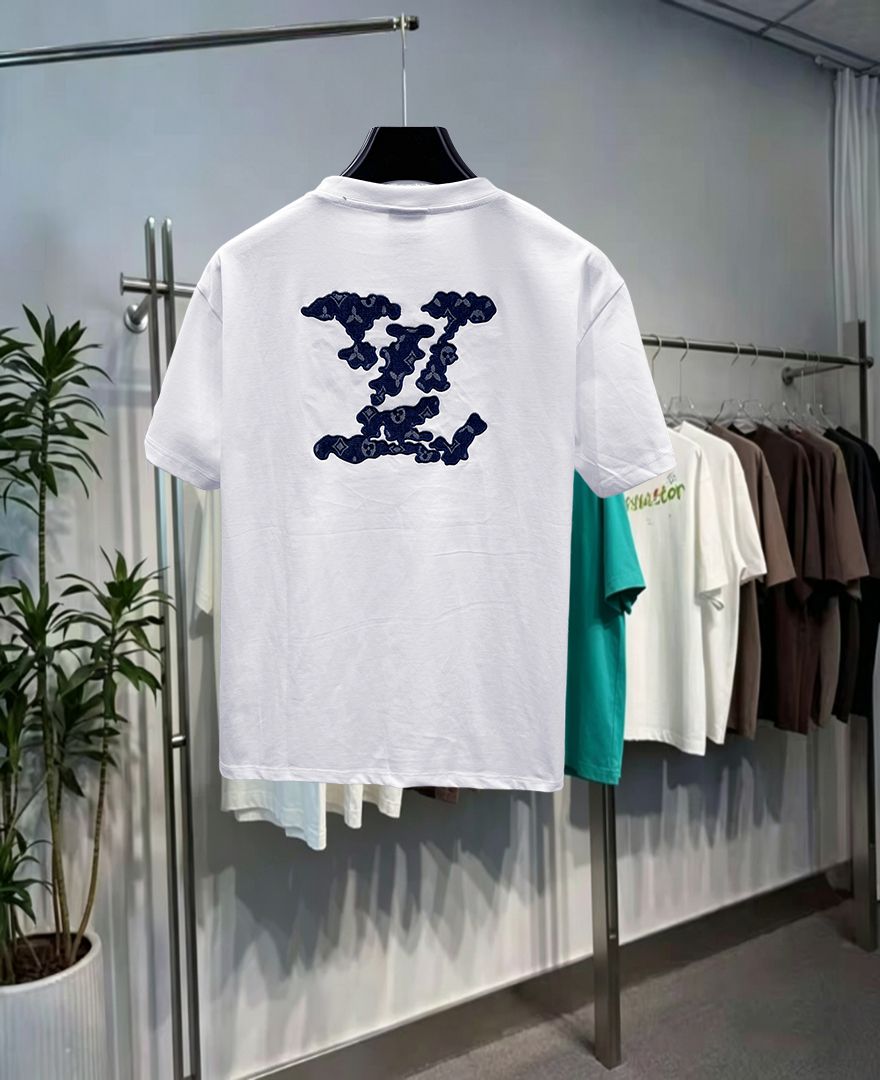 LV 一比一男款工具刺繡白色短袖T恤 夏季百搭潮T| 14 LV 一比一男款工具刺繡白色短袖T恤 夏季百搭潮T
