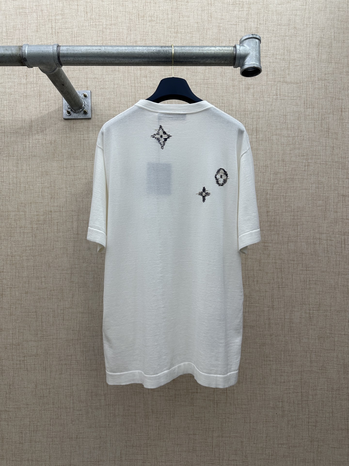 LV 原單男款針織刺繡短袖T恤 白色簡約百搭款| 14 LV 原單男款針織刺繡短袖T恤 白色簡約百搭款
