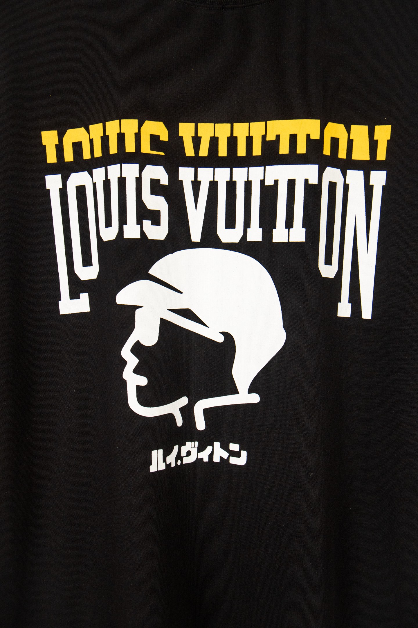 LV 高仿男款人物印花短袖T恤 黑色潮流街頭款| 10 LV 高仿男款人物印花短袖T恤 黑色潮流街頭款