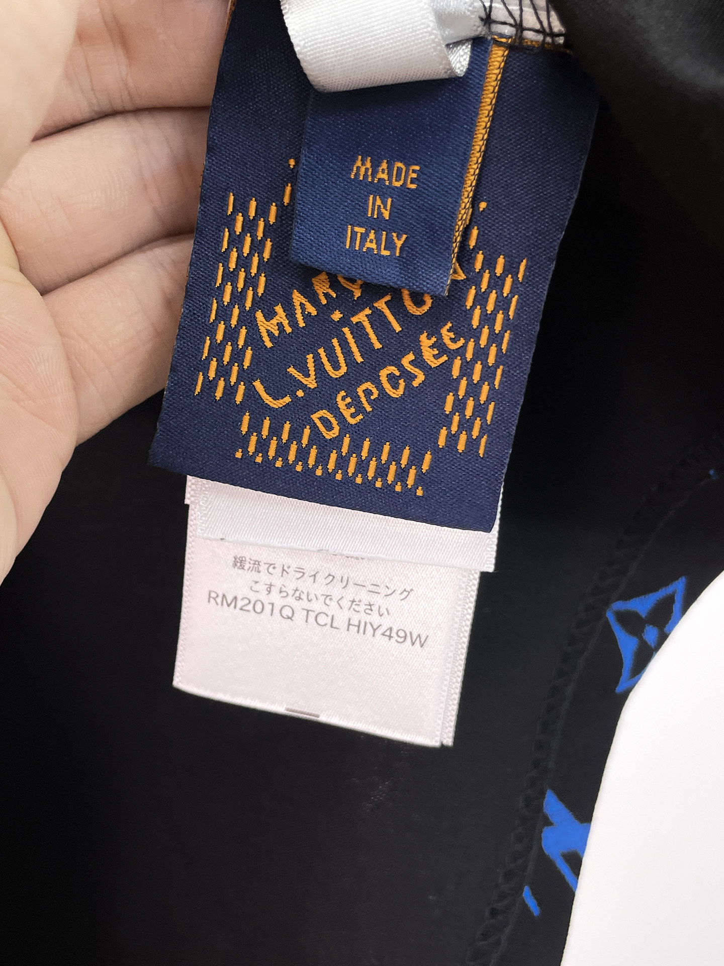 LV A貨男款藍色城市印花短袖T恤 黑色滿版潮流款| 8 LV A貨男款藍色城市印花短袖T恤 黑色滿版潮流款