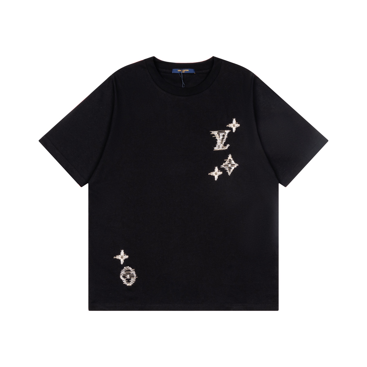 LV 一比一男款水鑽Monogram短袖T恤 極簡精品風| 14 LV 一比一男款水鑽Monogram短袖T恤 極簡精品風