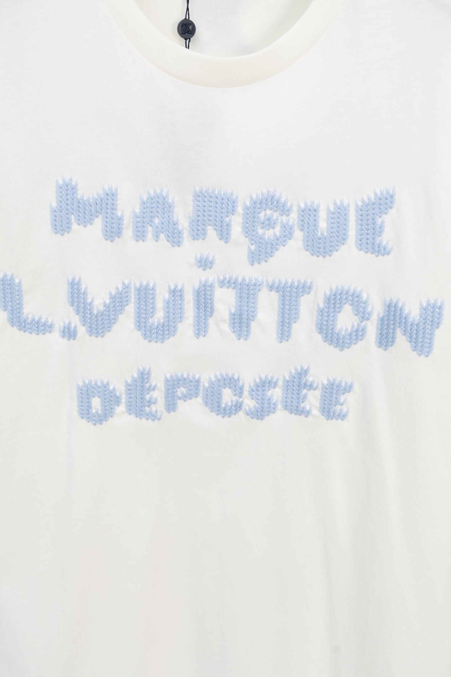 LV A貨男款Marque Logo短袖T恤 清新藍字款| 10 LV A貨男款Marque Logo短袖T恤 清新藍字款