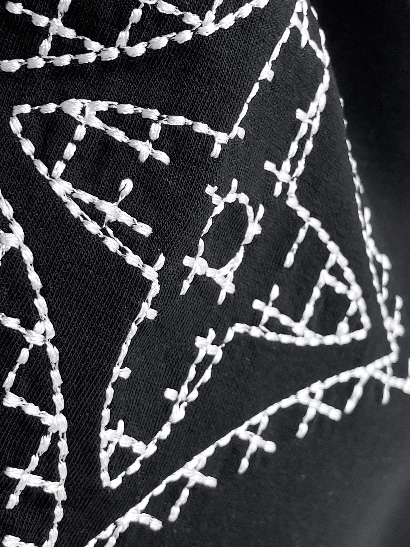 LV 一比一刺繡圖案短褲 黑色簡約高端休閒款| 7 LV 一比一刺繡圖案短褲 黑色簡約高端休閒款