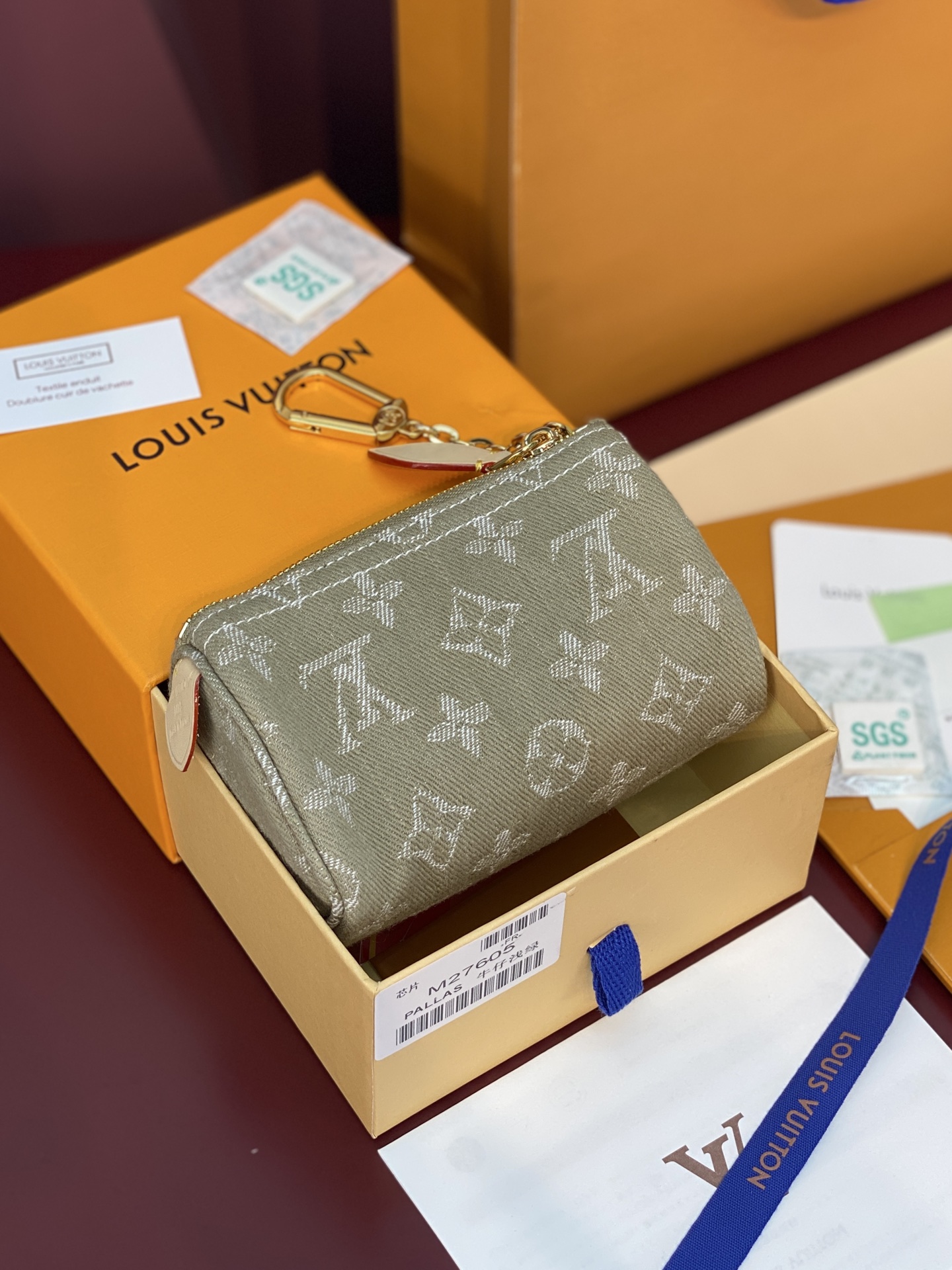 LV一比一Monogram灰色牛仔零錢包 精品拉鏈短夾| 14 LV一比一Monogram灰色牛仔零錢包 精品拉鏈短夾
