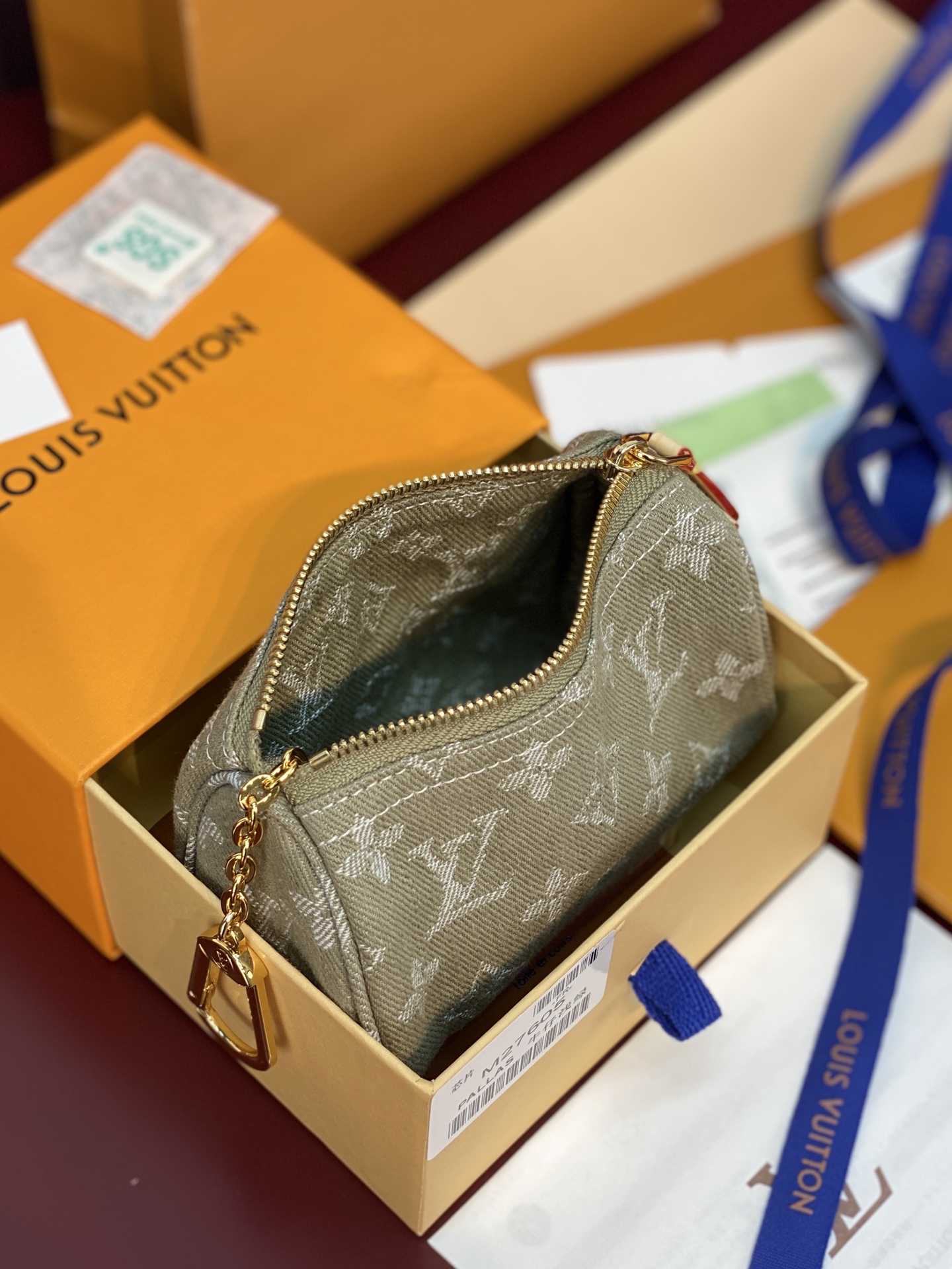 LV一比一Monogram灰色牛仔零錢包 精品拉鏈短夾| 12 LV一比一Monogram灰色牛仔零錢包 精品拉鏈短夾