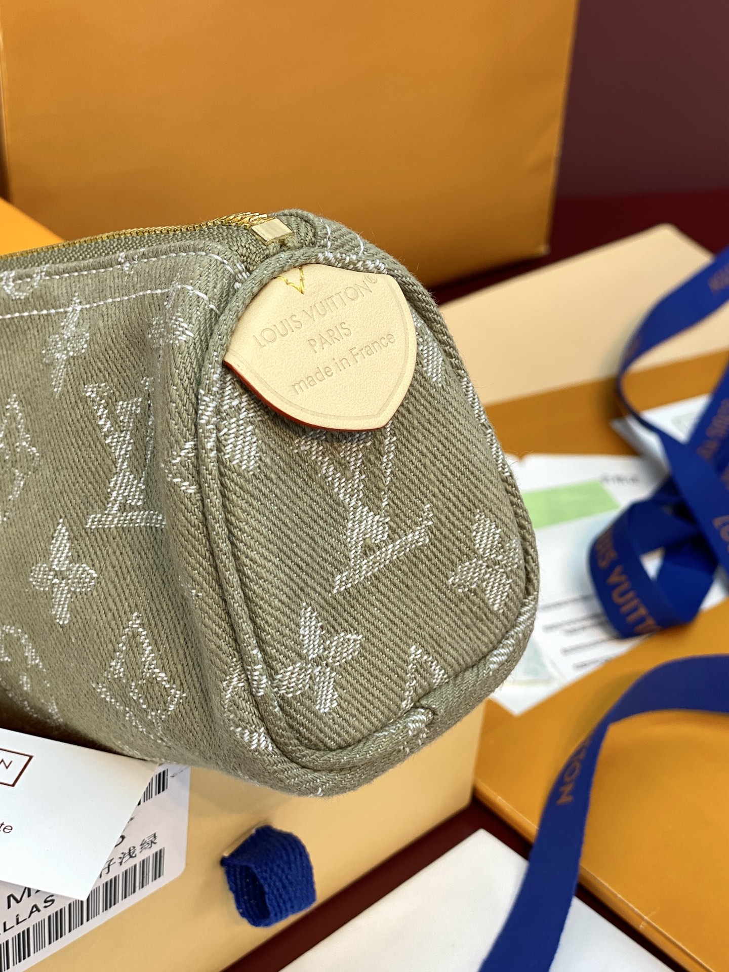 LV一比一Monogram灰色牛仔零錢包 精品拉鏈短夾| 10 LV一比一Monogram灰色牛仔零錢包 精品拉鏈短夾