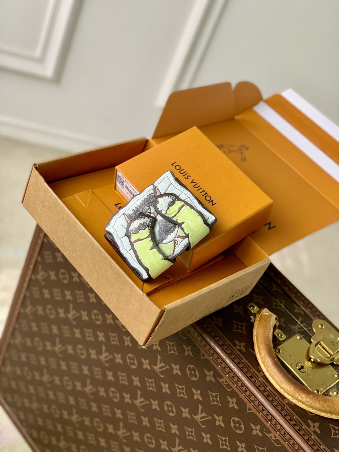 LVA貨彩繪短夾|藝術風Monogram迷你皮夾| 12 LVA貨彩繪短夾|藝術風Monogram迷你皮夾