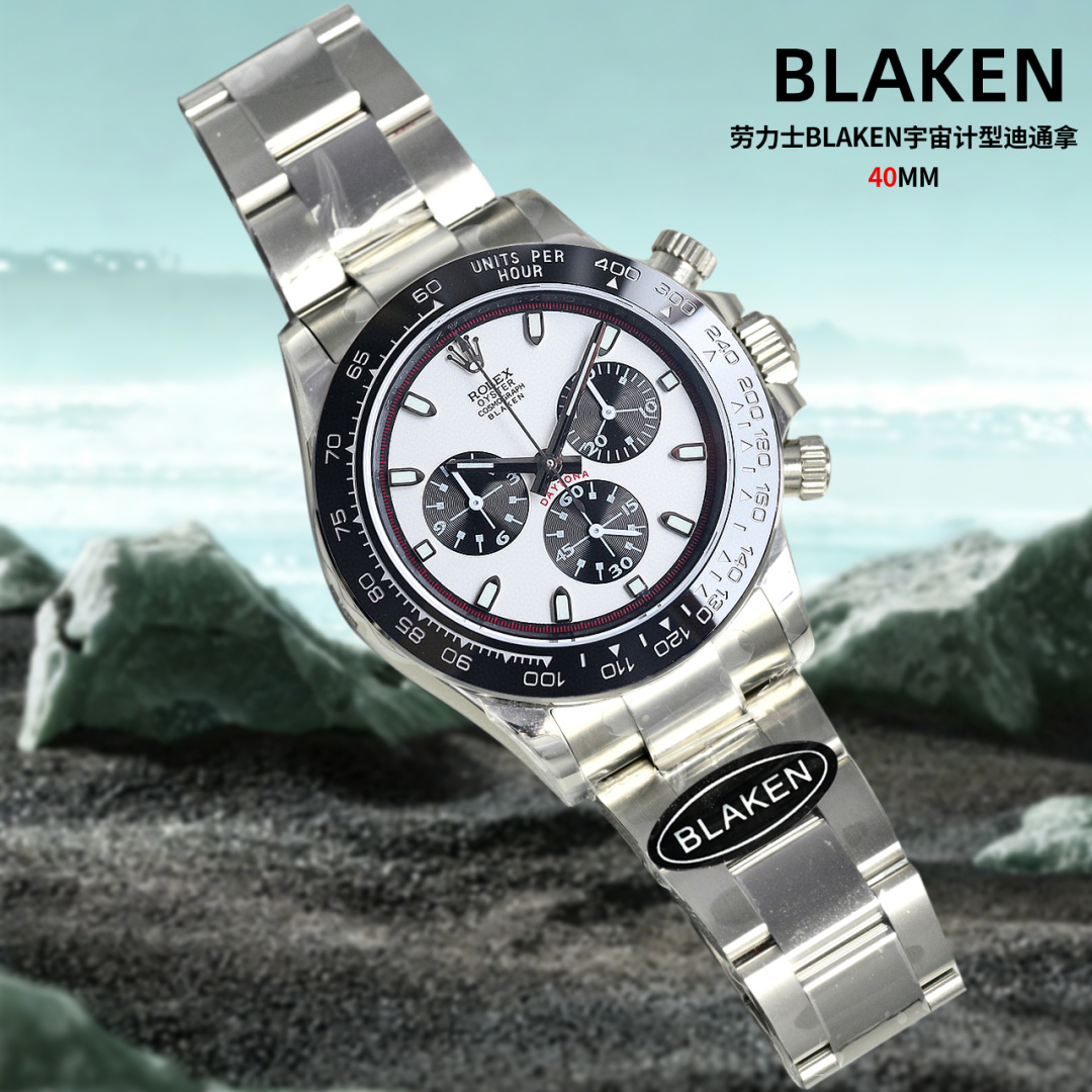 高仿Rolex迪通拿Blaken熊貓盤40mm高仿計時機械男錶| 9 高仿Rolex迪通拿Blaken熊貓盤40mm高仿計時機械男錶
