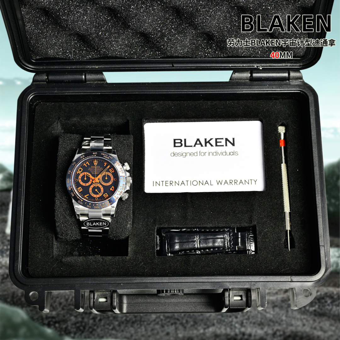 原單Rolex迪通拿Blaken橙黑盤運動風高仿計時腕錶| 8 原單Rolex迪通拿Blaken橙黑盤運動風高仿計時腕錶