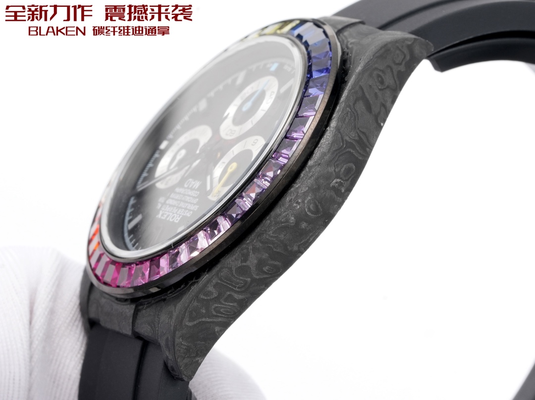 一比一Rolex迪通拿碳纖維彩虹圈高仿機械腕錶| 9 一比一Rolex迪通拿碳纖維彩虹圈高仿機械腕錶