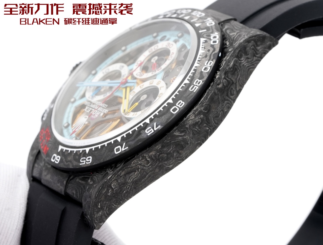 高仿Rolex迪通拿鏤空機械設計高仿計時男錶| 9 高仿Rolex迪通拿鏤空機械設計高仿計時男錶