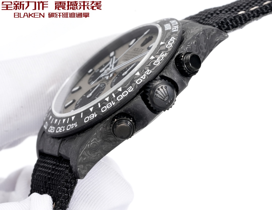 Rolex 高仿 Daytona香檳金面計時腕錶 碳纖維高端款| 12 Rolex 高仿 Daytona香檳金面計時腕錶 碳纖維高端款