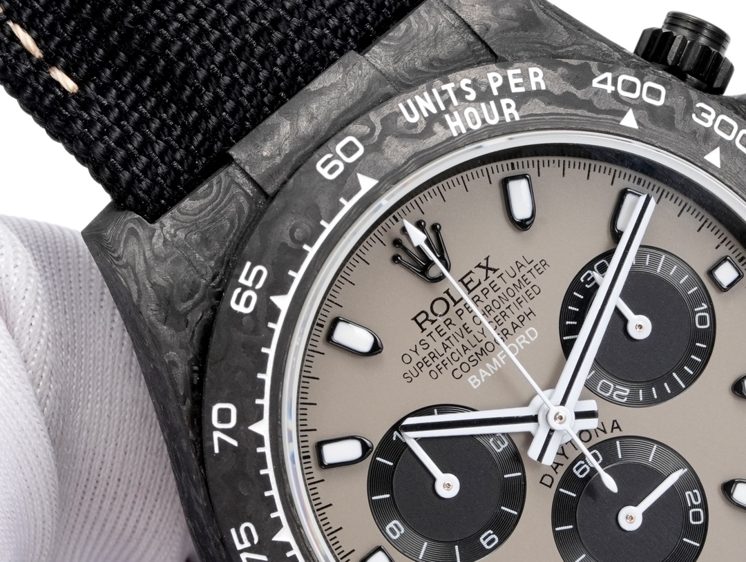 Rolex 高仿 Daytona香檳金面計時腕錶 碳纖維高端款| 11 Rolex 高仿 Daytona香檳金面計時腕錶 碳纖維高端款