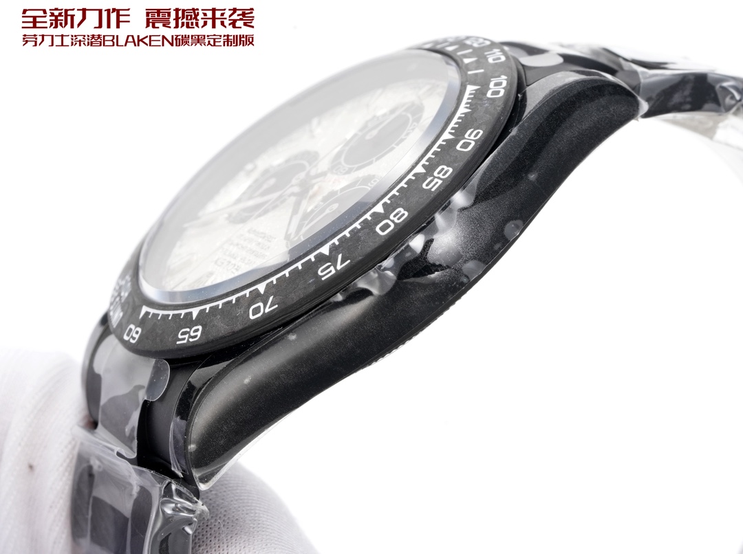 Rolex 高仿 Daytona灰面碳纖維計時腕錶 黑色運動款| 8 Rolex 高仿 Daytona灰面碳纖維計時腕錶 黑色運動款