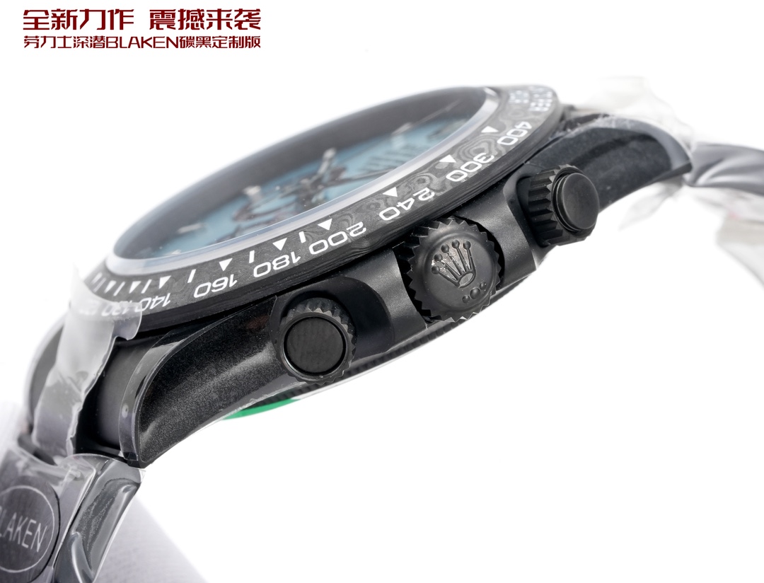 Rolex 復刻 Daytona冰藍面紅盤計時腕錶 碳纖維運動款| 11 Rolex 復刻 Daytona冰藍面紅盤計時腕錶 碳纖維運動款